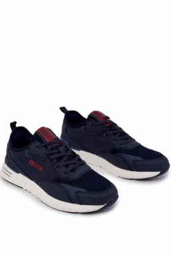 Best Big Star Shoes Męskie Sportowe Buty Memory Foam Big Star JJ174293 Granatowe