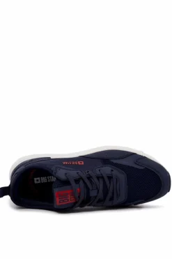 Best Big Star Shoes Męskie Sportowe Buty Memory Foam Big Star JJ174293 Granatowe