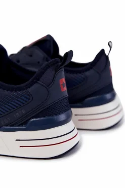 Best Big Star Shoes Męskie Sportowe Buty Memory Foam Big Star JJ174293 Granatowe