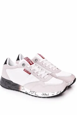 Hot Big Star Shoes Męskie Sportowe Buty Memory Foam Big Star FF174208 Biało-Szare