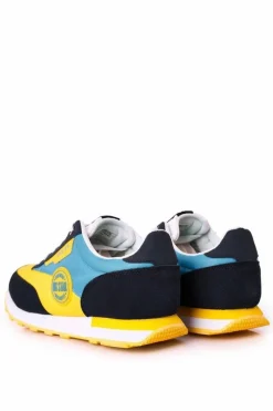 Męskie Sportowe Buty Memory Foam Big Star HH174249 Żółto-Niebieskie Męskie Trampki Męskie Big Star|Obuwie Sportowe Męskie