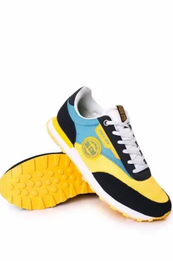 Męskie Sportowe Buty Memory Foam Big Star HH174249 Żółto-Niebieskie Męskie Trampki Męskie Big Star|Obuwie Sportowe Męskie