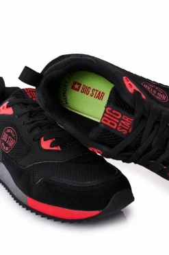 Trampki Męskie Big Star|Obuwie Sportowe Męskie></noscript>Big Star Shoes Męskie Sportowe Buty Memory Foam Big Star HH174241 Czarne