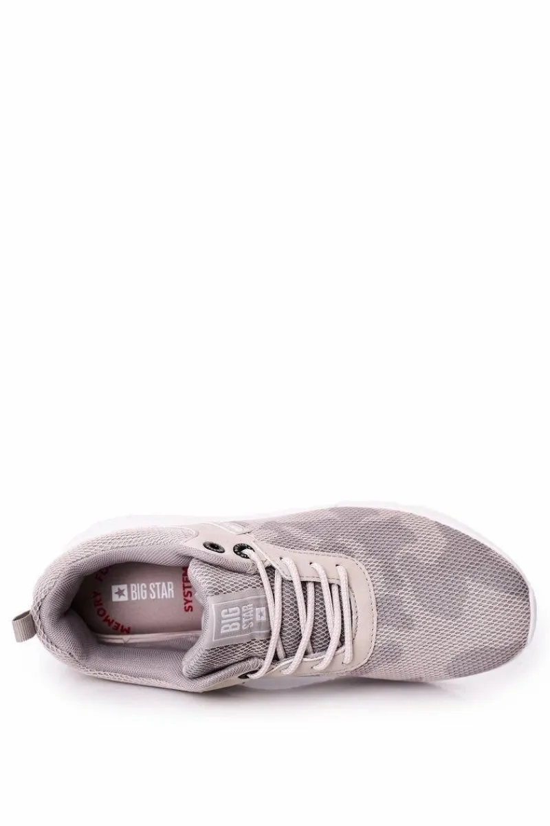 Clearance Big Star Shoes Męskie Sportowe Buty Memory Foam Big Star HH174139 Szare