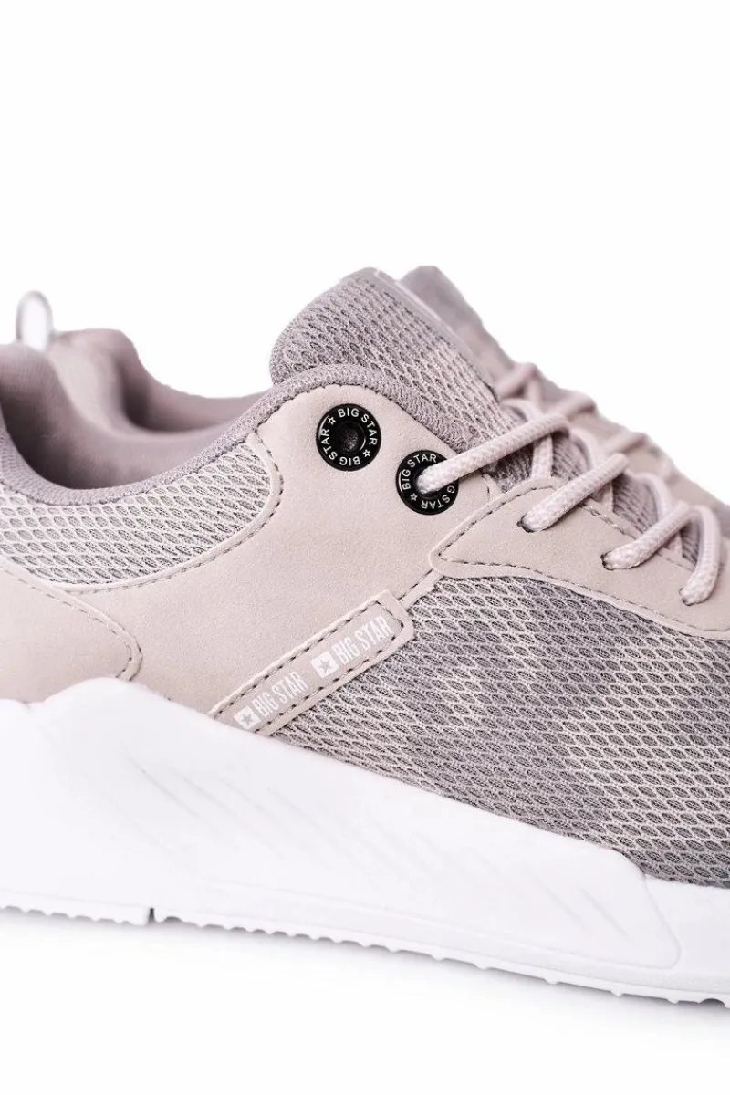 Clearance Big Star Shoes Męskie Sportowe Buty Memory Foam Big Star HH174139 Szare