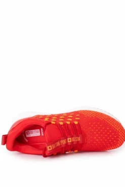 Trampki Męskie Big Star|Obuwie Sportowe Męskie>Big Star Shoes Męskie Sportowe Buty Memory Foam Big Star FF174240 Czerwone