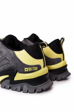 Hot Big Star Shoes Męskie Sportowe Buty Memory Foam Big Star HH174278 Czarne