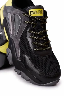 Hot Big Star Shoes Męskie Sportowe Buty Memory Foam Big Star HH174278 Czarne