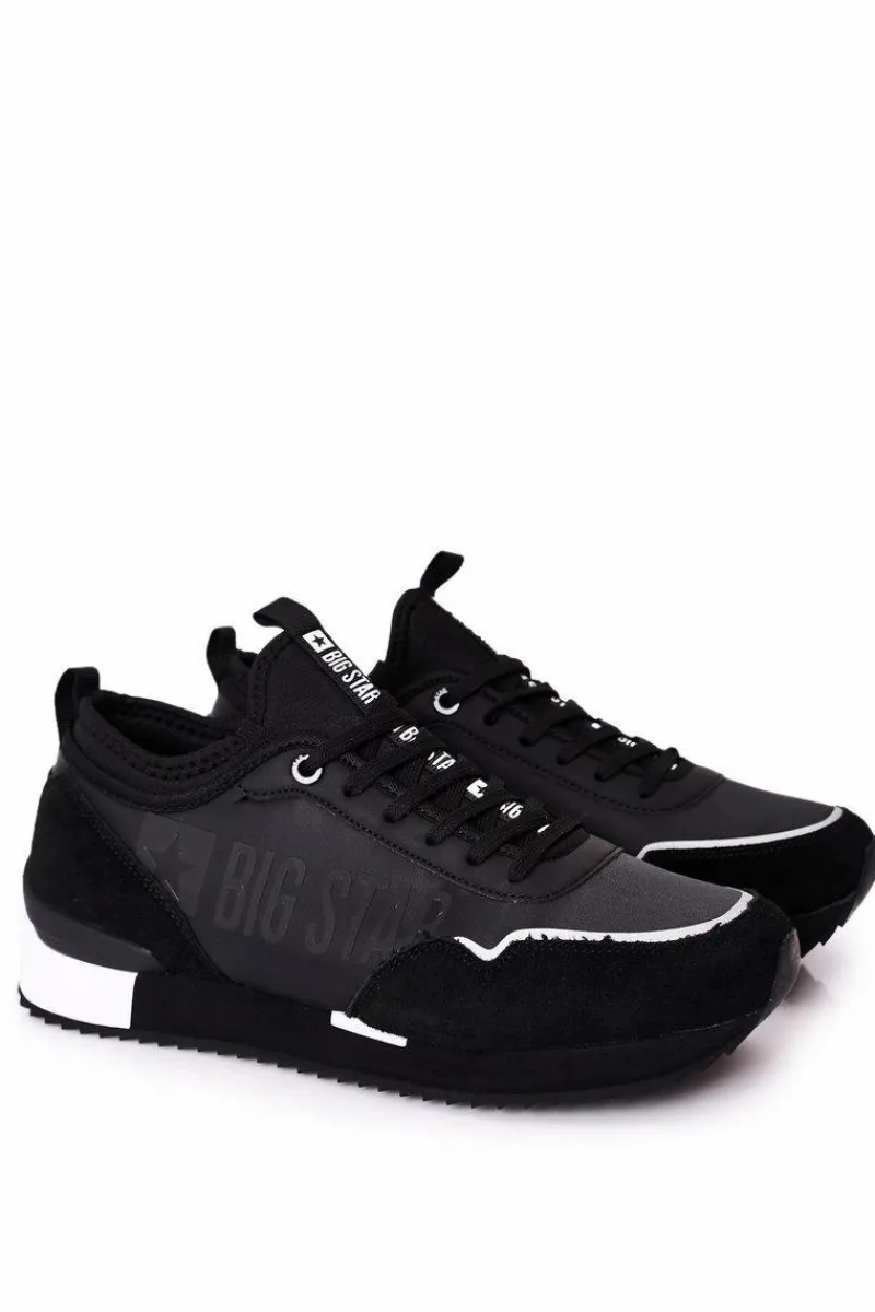 Best Męskie Sportowe Buty Memory Foam Big Star HH174212 Czarne Męskie Trampki Męskie Big Star|Obuwie Sportowe Męskie