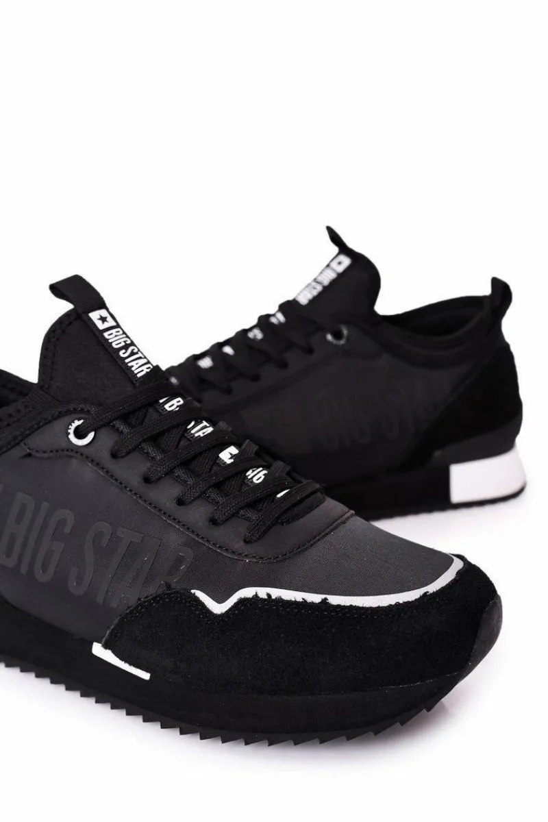 Best Męskie Sportowe Buty Memory Foam Big Star HH174212 Czarne Męskie Trampki Męskie Big Star|Obuwie Sportowe Męskie