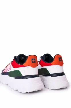 Sale Big Star Shoes Męskie Sportowe Buty Memory Foam Big Star HH174208 Biało-Granatowe