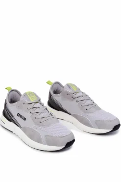 Hot Męskie Sportowe Buty Memory Foam Big Star JJ174291 Szare Męskie Obuwie Sportowe Męskie