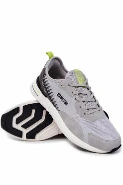 Hot Męskie Sportowe Buty Memory Foam Big Star JJ174291 Szare Męskie Obuwie Sportowe Męskie
