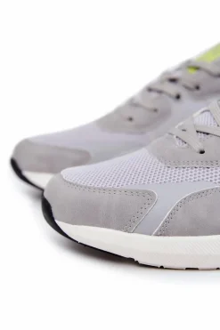 Hot Męskie Sportowe Buty Memory Foam Big Star JJ174291 Szare Męskie Obuwie Sportowe Męskie