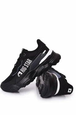 Trampki Męskie Big Star|Obuwie Sportowe Męskie></noscript>Big Star Shoes Męskie Sportowe Buty Memory Foam Big Star HH174209 Czarno-Niebieskie