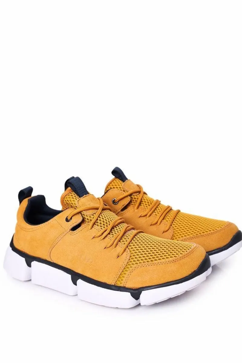Obuwie Sportowe Męskie>GOE Męskie Sportowe Buty Sneakersy HH1N4029 Żółte
