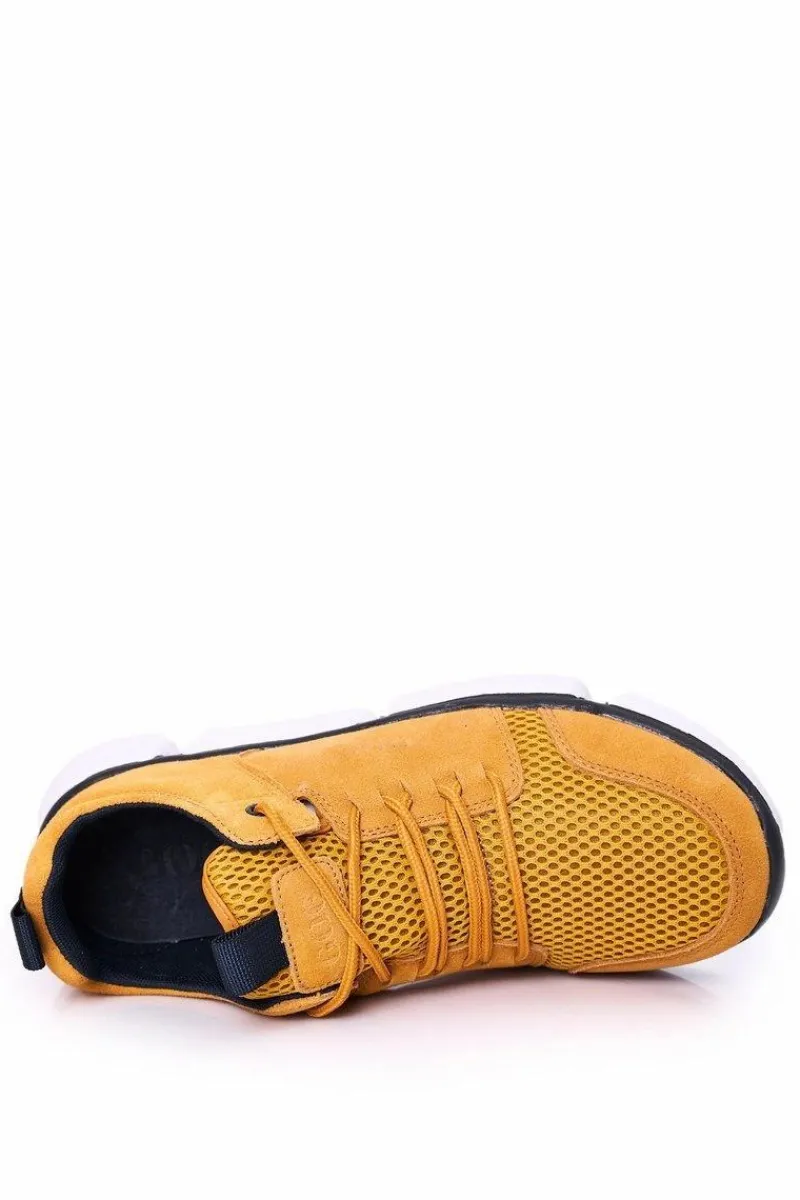 Obuwie Sportowe Męskie>GOE Męskie Sportowe Buty Sneakersy HH1N4029 Żółte