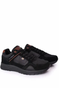 Obuwie Sportowe Męskie>Evento Męskie Sportowe Buty Sneakersy Czarne Fabian