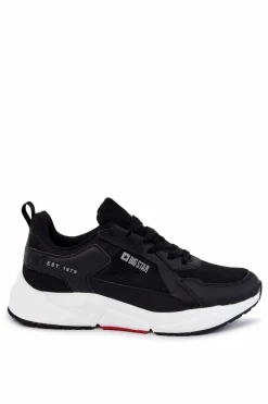 Clearance Męskie Sportowe Buty Sneakersy Big Star JJ174401 Czarne Męskie Obuwie Sportowe Męskie