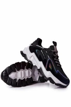 Trampki Męskie Big Star|Obuwie Sportowe Męskie>Big Star Shoes Męskie Sportowe Buty Sneakersy Big Star II174044 Czarne