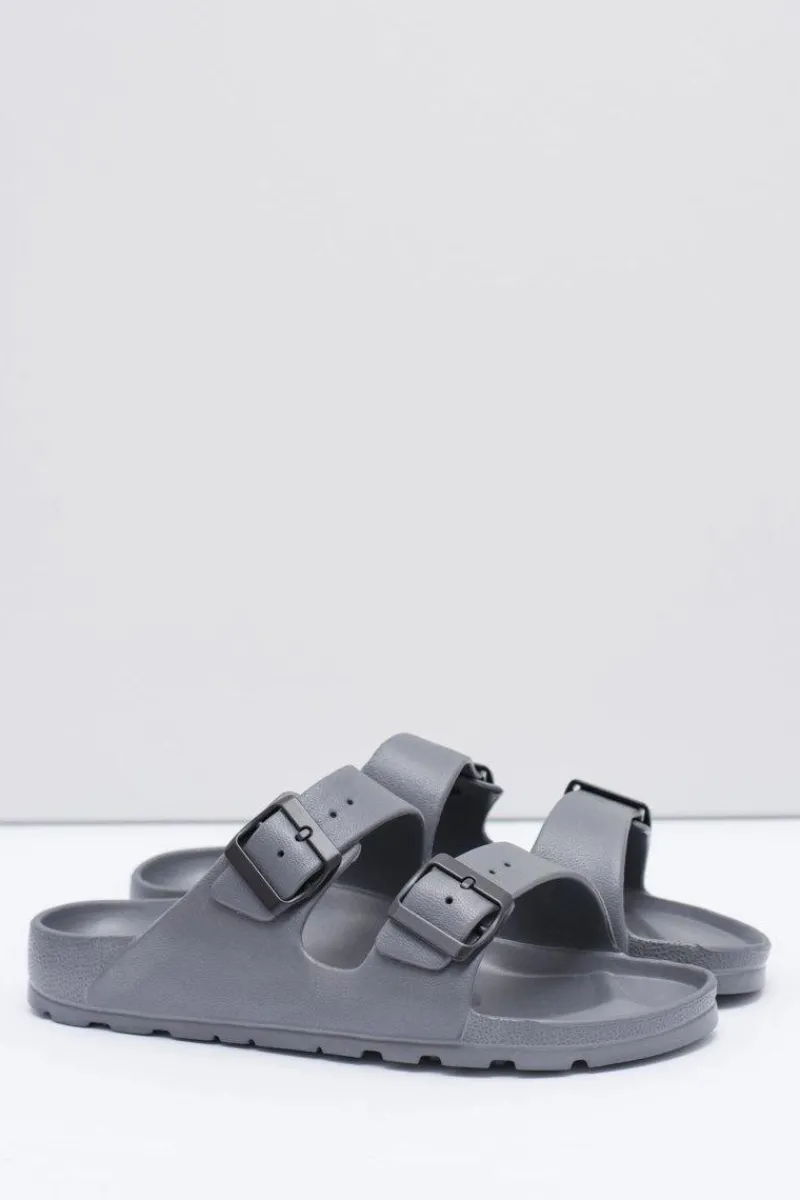 Outlet Boto Męskie Szare Ogrodowe Lekkie Klapki