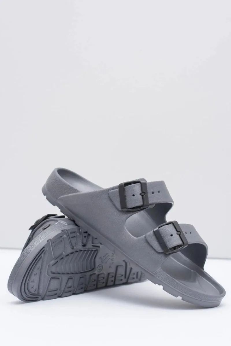 Outlet Boto Męskie Szare Ogrodowe Lekkie Klapki