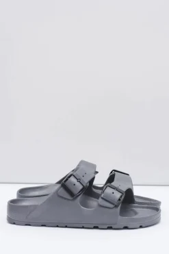 Outlet Boto Męskie Szare Ogrodowe Lekkie Klapki