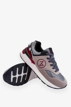 Sale Męskie Sznurowane Buty Sportowe Szaro-Czarne Stephen Męskie Obuwie Sportowe Męskie