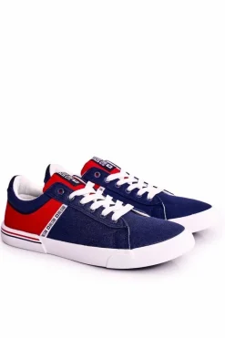 Clearance Męskie Tenisówki Big Star FF174137 Granatowo-Czerwone Męskie Trampki Męskie Big Star|Trampki Niskie