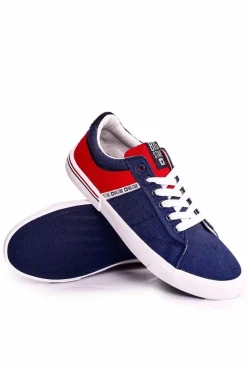 Clearance Męskie Tenisówki Big Star FF174137 Granatowo-Czerwone Męskie Trampki Męskie Big Star|Trampki Niskie