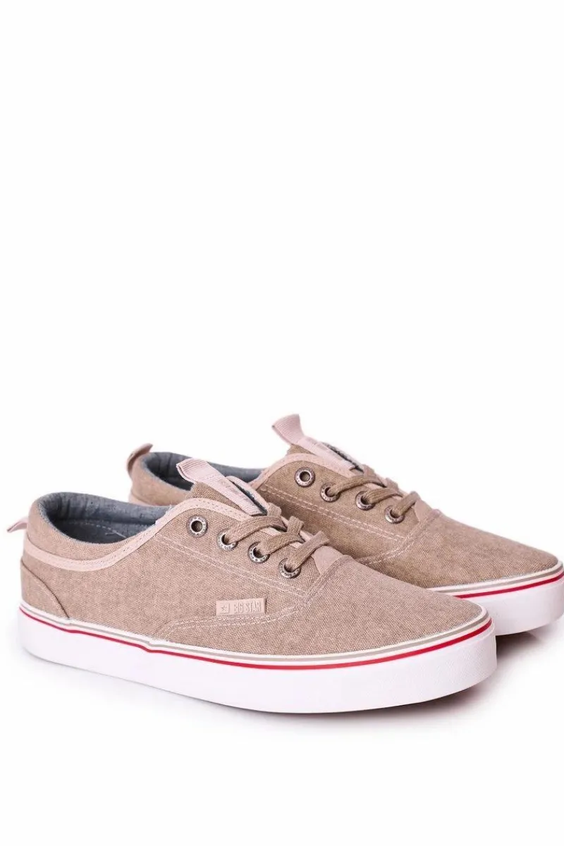 Trampki Męskie Big Star|Trampki Niskie>Big Star Shoes Męskie Tenisówki Big Star FF174069 Beżowe