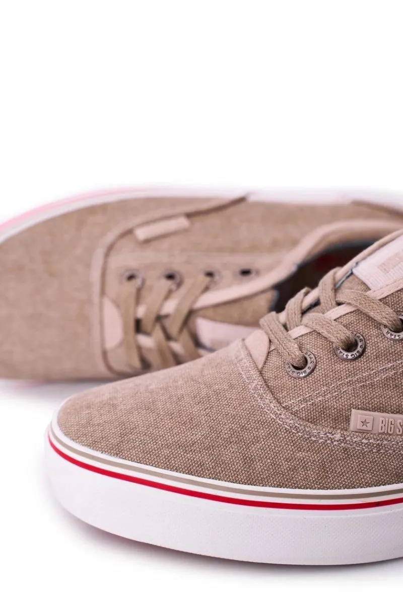 Trampki Męskie Big Star|Trampki Niskie>Big Star Shoes Męskie Tenisówki Big Star FF174069 Beżowe