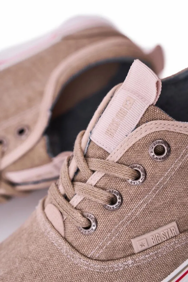 Trampki Męskie Big Star|Trampki Niskie>Big Star Shoes Męskie Tenisówki Big Star FF174069 Beżowe