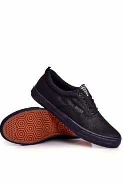 Trampki Męskie Big Star|Trampki Niskie>Big Star Shoes Męskie Tenisówki Big Star FF1745449 Czarne