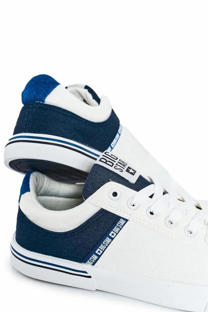 Trampki Męskie Big Star|Trampki Niskie>Big Star Shoes Męskie Tenisówki Big Star FF174136 Biało-Granatowe