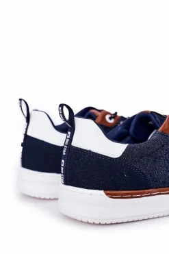 Męskie Tenisówki Big Star HH174163 Granatowe Męskie Trampki Męskie Big Star|Trampki Niskie