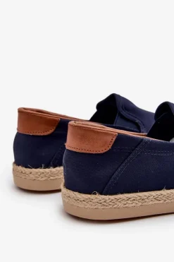 Online Evento Męskie Tenisówki Espadryle Z Plecionką Granatowe Fenen