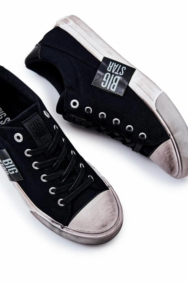 Trampki Męskie Big Star|Trampki Niskie>Big Star Shoes Męskie Tenisówki Trampki BIG STAR JJ174252 Czarne