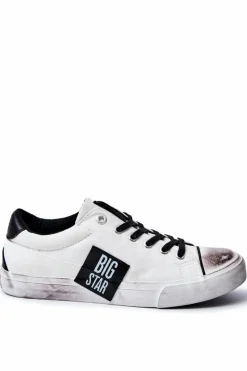 Męskie Tenisówki Trampki BIG STAR JJ174248 Biało-Czarne Męskie Trampki Męskie Big Star|Trampki Niskie