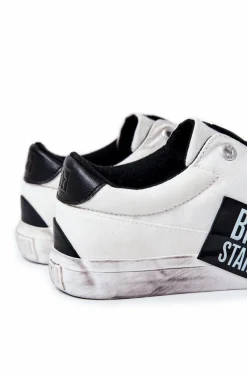Męskie Tenisówki Trampki BIG STAR JJ174248 Biało-Czarne Męskie Trampki Męskie Big Star|Trampki Niskie