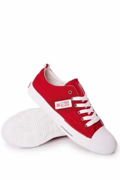 Hot Big Star Shoes Męskie Trampki Big Star HH174040 Czerwone