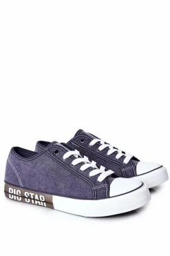 Sale Męskie Trampki Big Star HH174047 Granatowe Męskie Trampki Męskie Big Star|Trampki Niskie