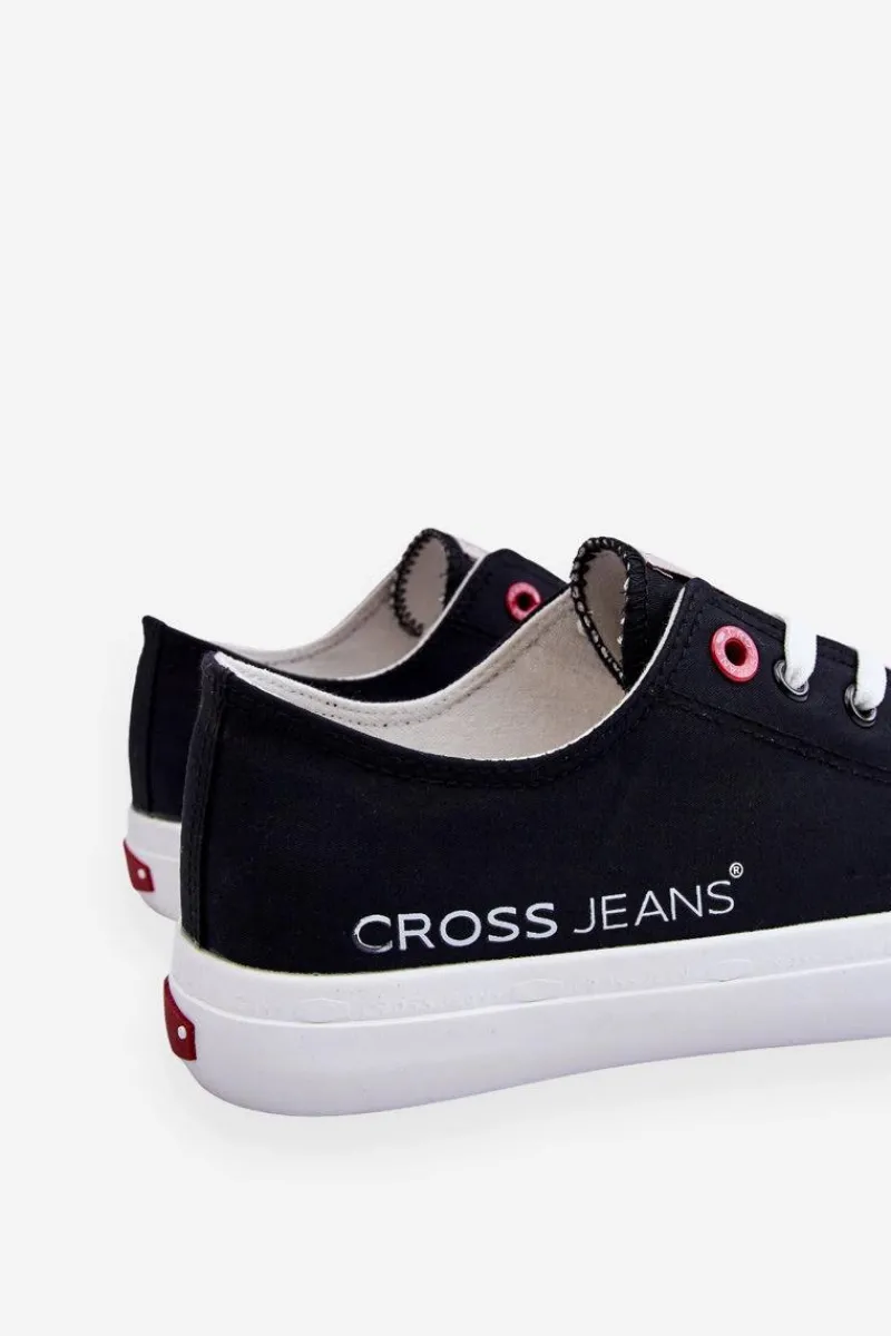 Sale Męskie Trampki LL1R4023 Czarne Męskie Trampki Męskie Cross Jeans|Trampki Niskie