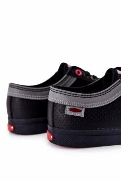 Outlet Męskie Trampki II1R4004C Czarne Męskie Trampki Męskie Cross Jeans|Trampki Niskie