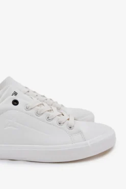 New Męskie Trampki Eko Skórzane Big Star OO174018 Białe Męskie Trampki Męskie Big Star|Trampki Niskie