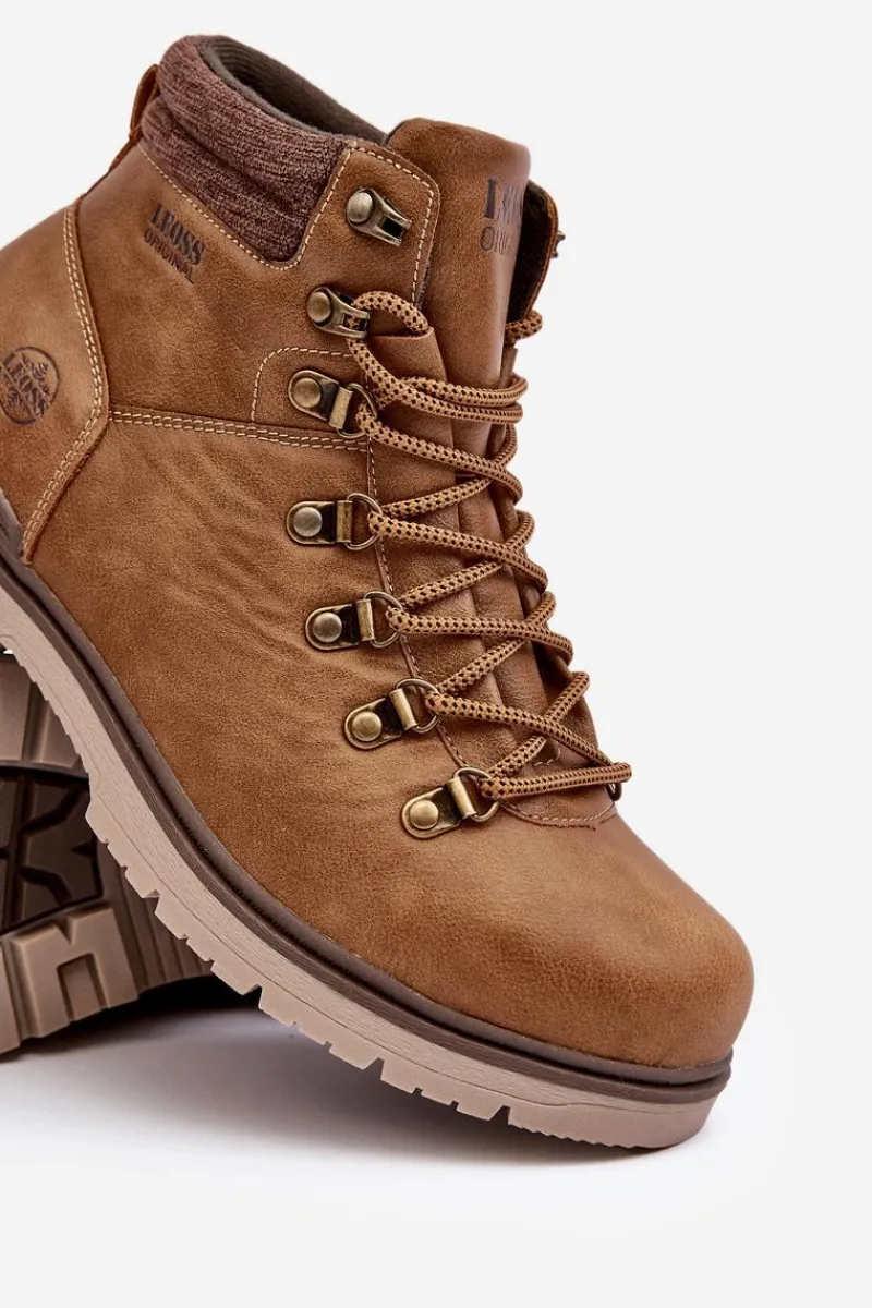 Obuwie Trekkingowe Męskie|Obuwie Sportowe Męskie>Boto Męskie Trapery Buty Trekkingowe Skórzane Brązowe Trivilla