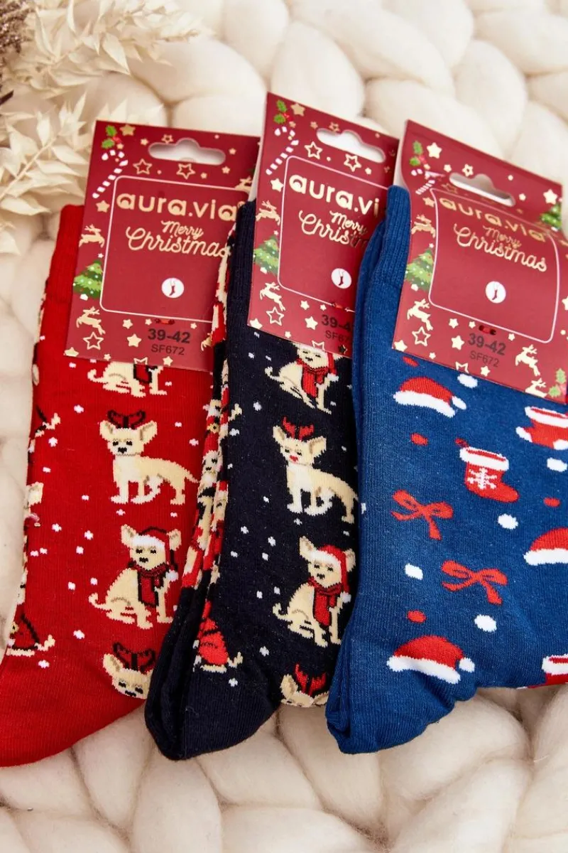 Sale Męskie Świąteczne Bawełniane Skarpetki Z Reniferami Czerwone Skarpetki|Skarpetki