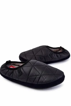 Męskie Wsuwane Papcie Big Star KK174365 Czarne Męskie Papcie Męskie