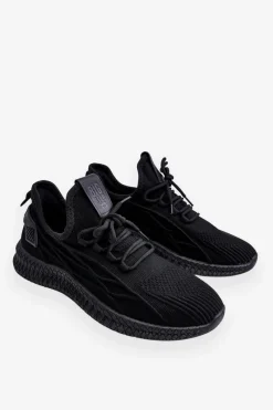 Discount Męskie Wsuwane Sneakersy Big Star LL174336 Czarne Męskie Obuwie Sportowe Męskie