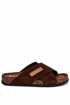 Klapki Męskie Big Star|Klapki Męskie Klasyczne>Big Star Shoes Męskie Wygodne Klapki Big Star JJ176006 Brązowe